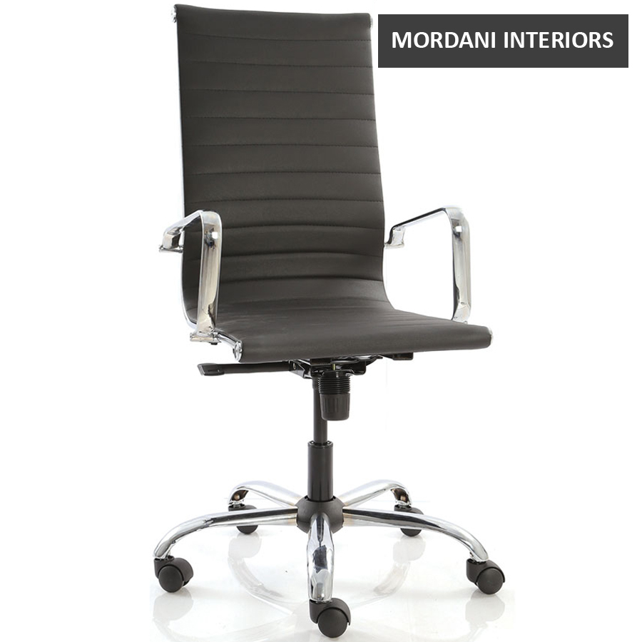 Eames Single Cushion High Back 100% Genuine Leather Chair Replica